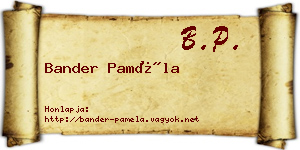 Bander Paméla névjegykártya